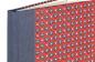 Preview: Diary red and brown, abstract floral pattern, linen spine light brown